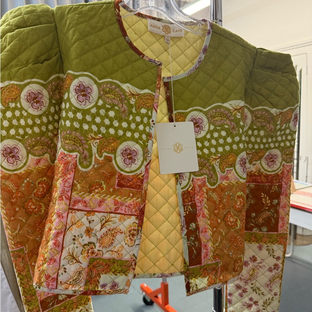 Anna Cate Aspen Jacket Sage Patchwork